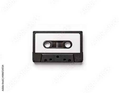Audio cassette isolated on white background