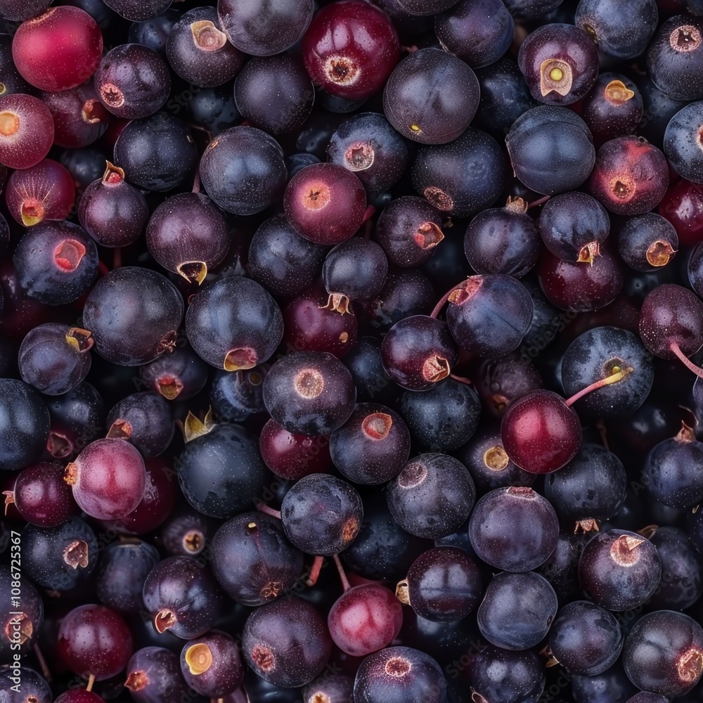 Aronia texture background, chokeberries fruits pattern, Aronia melanocarpa mockup, banner, purple chokeberry