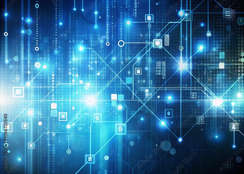 Abstract Matrix Background with White Symbols Representing Technology, Data Flow, and Digital Innovation, Ideal for Presentations and Modern Design Concepts Abstract Matrix Background with White Symbols Representing Technology, Data Flow, and Digital Innovation, Ideal for Presentations and Modern Design Concepts