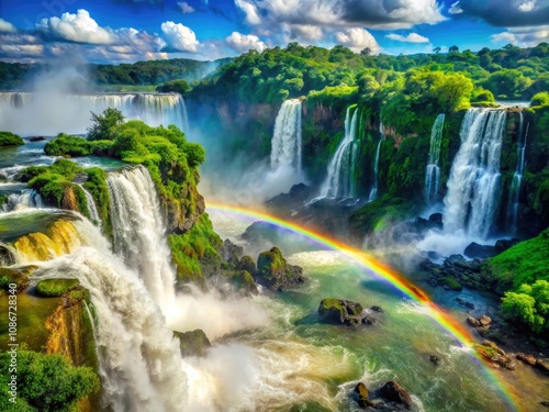 Iguazu Falls, a stunning spectacle of rainbows and lush nature, beautifully celebrates the essence of Hispanic Heritage Month, showcasing vibrant culture and natural wonder.