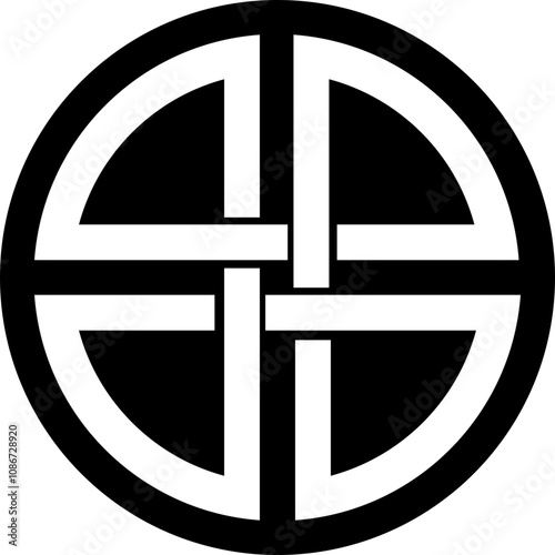 Shield knot icon in trendy flat style. Safe protection sign. Security guard symbol template for graphic and web design logo vector illustration isolated on transparent background.