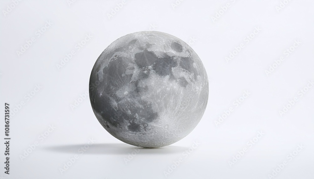 Full Moon Isolated on White Background Full Moon Isolated on White Background