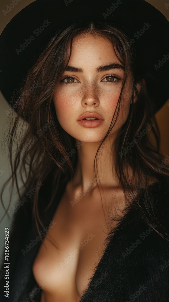 Portrait of smiling beautiful young girl with perfect glowing skin and bare shoulders on blue studio background. Beautiful natural woman looking at camera Portrait of smiling beautiful young girl with perfect glowing skin and bare shoulders on blue studio background. Beautiful natural woman looking at camera