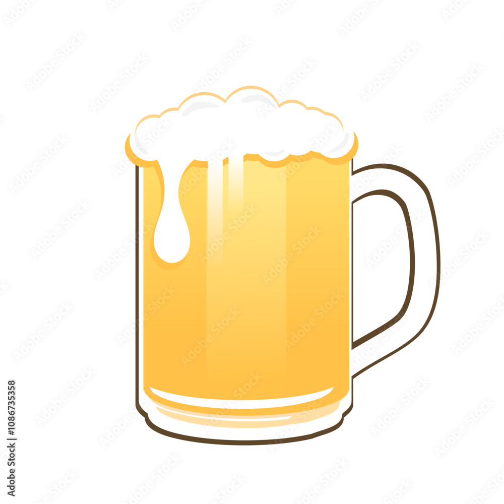 Beer glass icon sign isolated on white background vector. Beer glass icon sign isolated on white background vector.