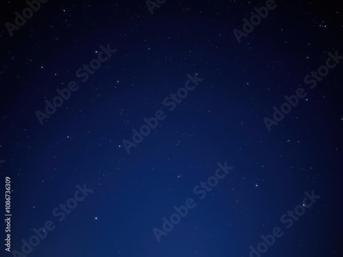 A serene starry night sky with a few twinkling stars scattered across the horizon, nebulae, starry night sky