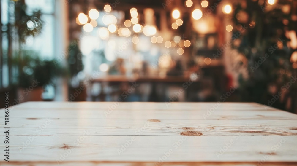 Empty white wooden table top with a blurred bokeh furniture tabletop indoors. Empty white wooden table top with a blurred bokeh furniture tabletop indoors.