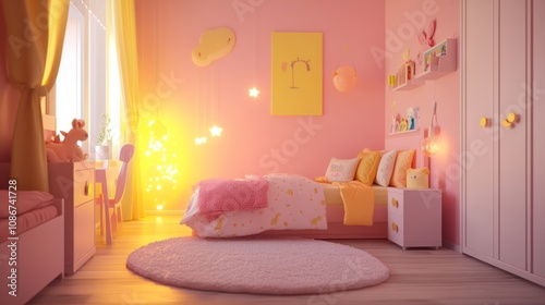 Cozy Pink Bedroom with a Dreamy Glow