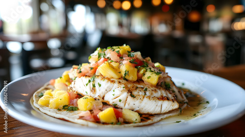 Heavenly Grilled Mahi Mahi Tacos with Pineapple Mango Salsa and Creamy Lime Sauce photo