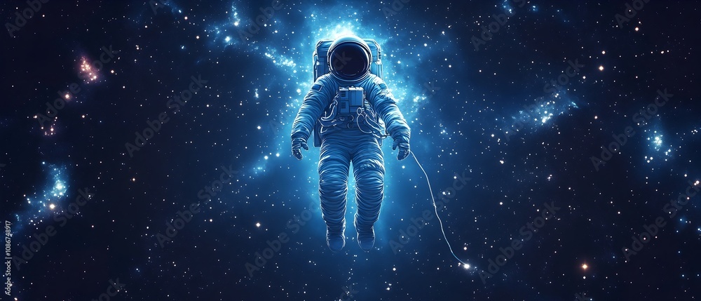 an astronaut performing a spacewalk in front of a breathtaking view of a colorful nebula. spacewalk with a view of a colorful nebula, astronomy and space an astronaut performing a spacewalk in front of a breathtaking view of a colorful nebula. spacewalk with a view of a colorful nebula, astronomy and space