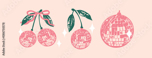 Pastel Coquette Cherry Disco Collection