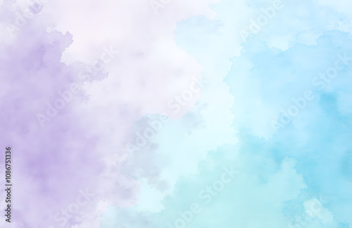 Soft vapor texture, tranquil mood, abstract pastel design, purple and blue hues, decorative background, copy space 