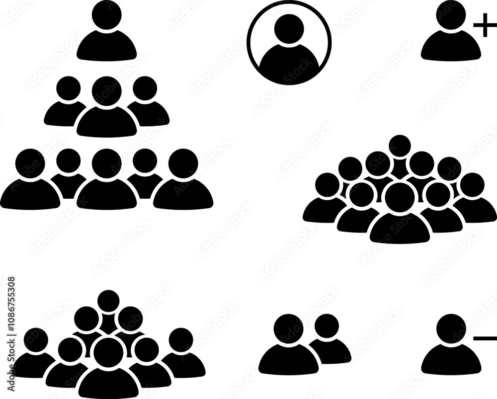 People group icon set team worker user. Employee people group icon team staff. User profile symbol. Group of people or group of users. Persons symbol. Vector. People group icon set team worker user. Employee people group icon team staff. User profile symbol. Group of people or group of users. Persons symbol. Vector.