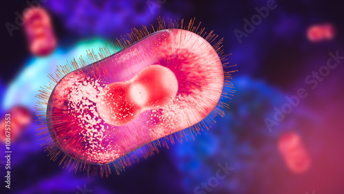 Mpox Virus causing Monkeypox disease, monkeypox causes and treatment,  monkey pox symptom 3d rendering