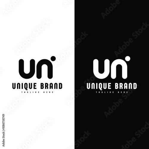 Letter UN Logo Design Using letter U and N