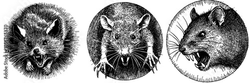 Zombie capybara halloween horror icon logo tattoo sticker.