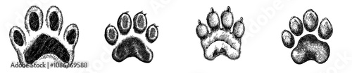 An Artful Modern Art Installation of Kitten Paw Prints Embracing Harmony and Serenity