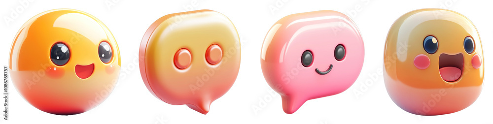 A 3D comment icon with a transparent background, symbolizing discussion and interaction in social media. A 3D comment icon with a transparent background, symbolizing discussion and interaction in social media.
