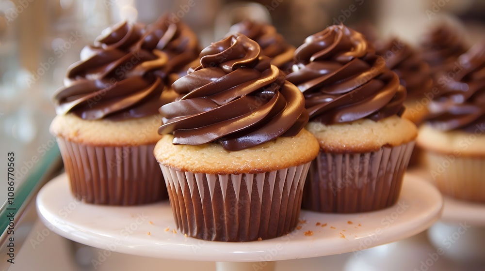 The layers of cupcake were now layered with a rich chocolate ganache The layers of cupcake were now layered with a rich chocolate ganache
