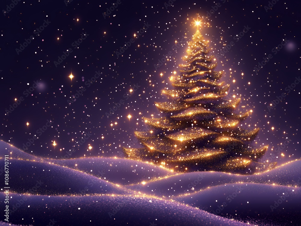 golden christmas tree and lights golden christmas tree and lights