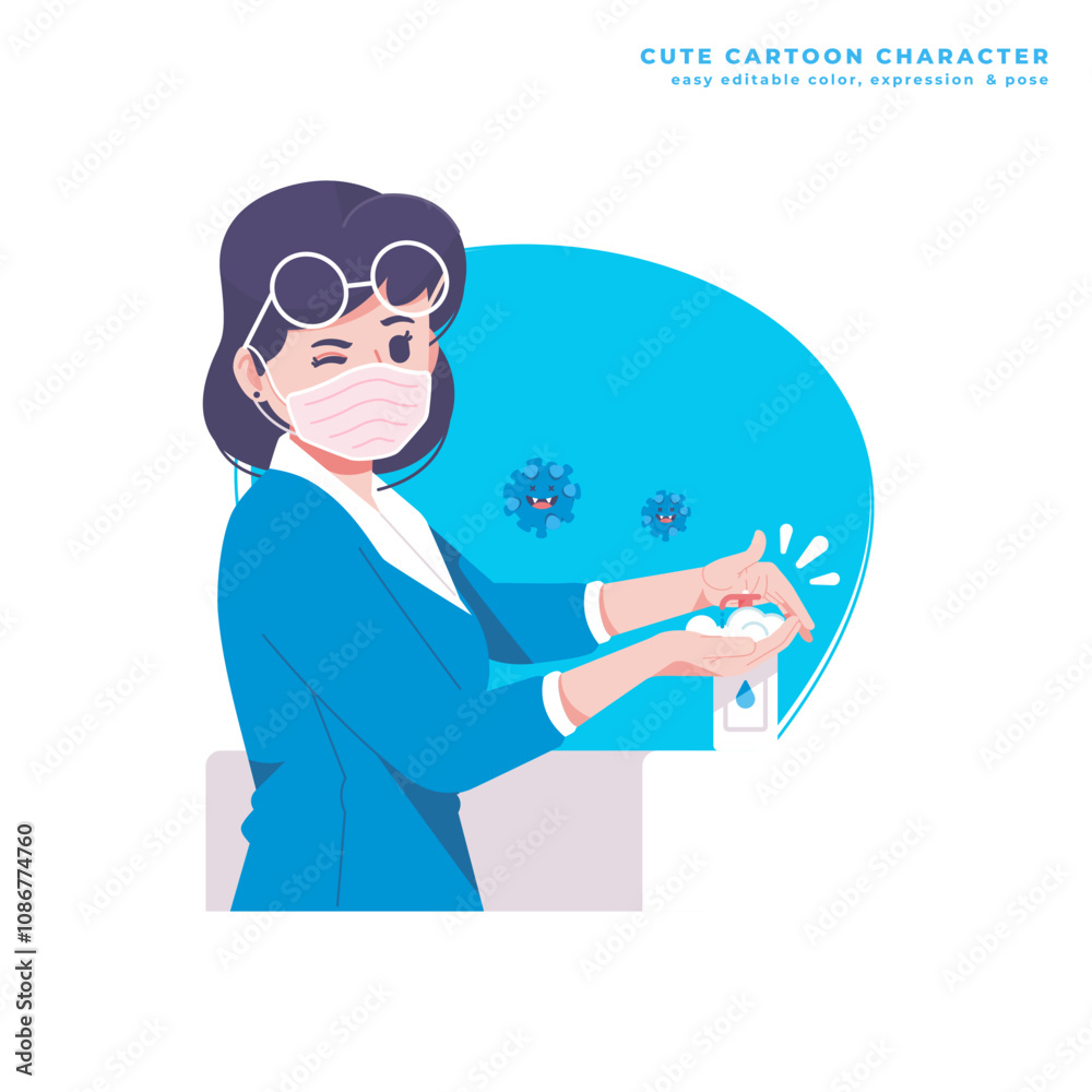 washing hands concept cartoon illustration washing hands concept cartoon illustration