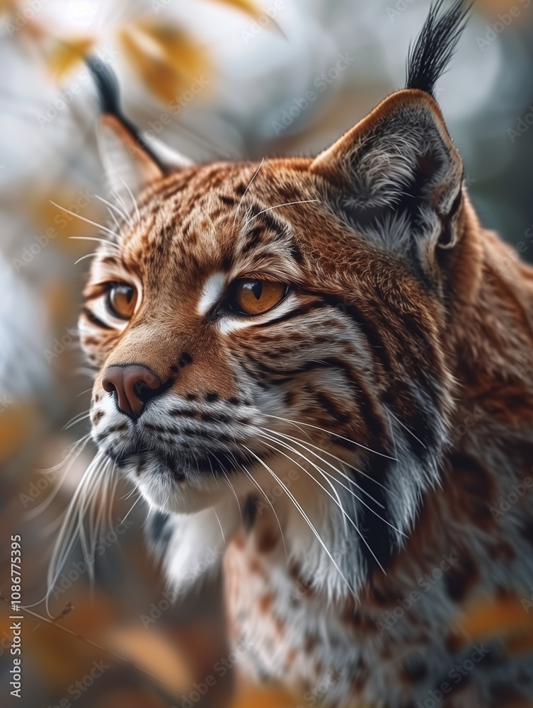 Portrait of a Marbled Cat, Pardofelis marmorata, in the Jungle Portrait of a Marbled Cat, Pardofelis marmorata, in the Jungle