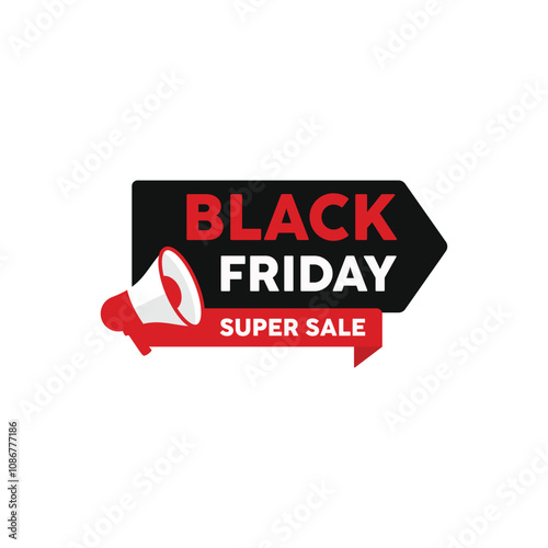 Black Friday banner. Special discount offer design