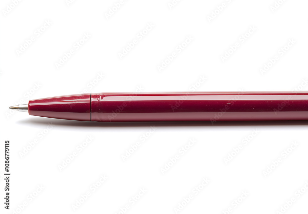 red ballpoint pen isolated on a white background red ballpoint pen isolated on a white background