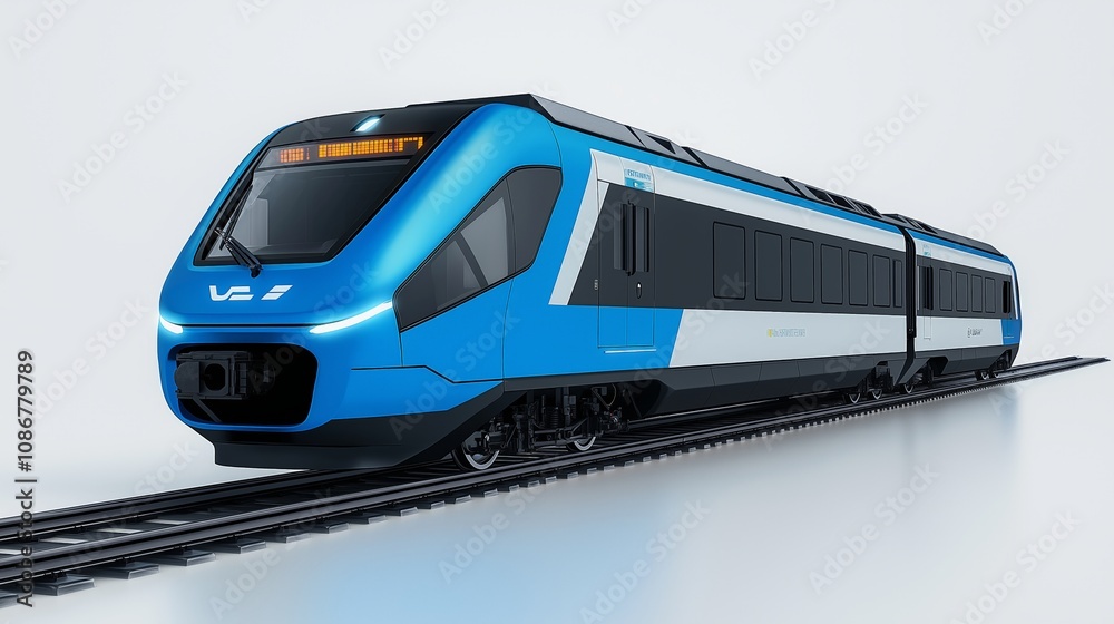 Naklejka premium Diesel electric locomotive isolated on white background