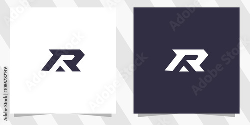 letter ra ar logo design vector