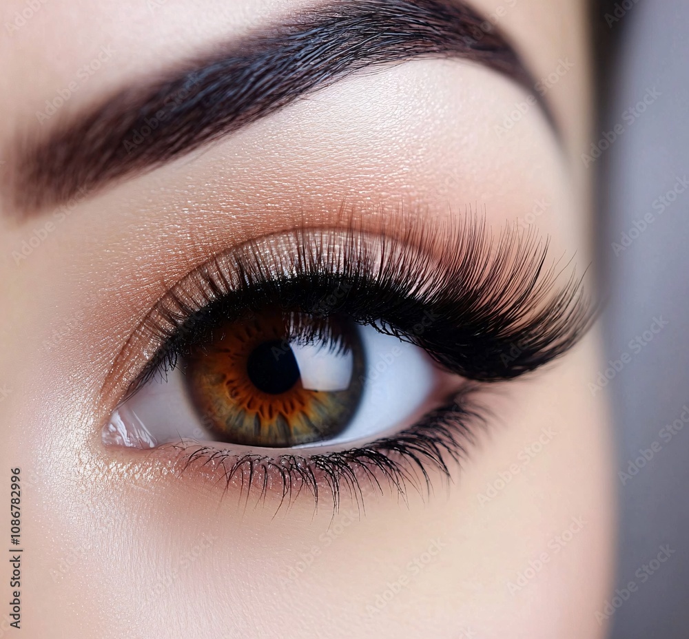 Naklejka premium close up of eye with makeup