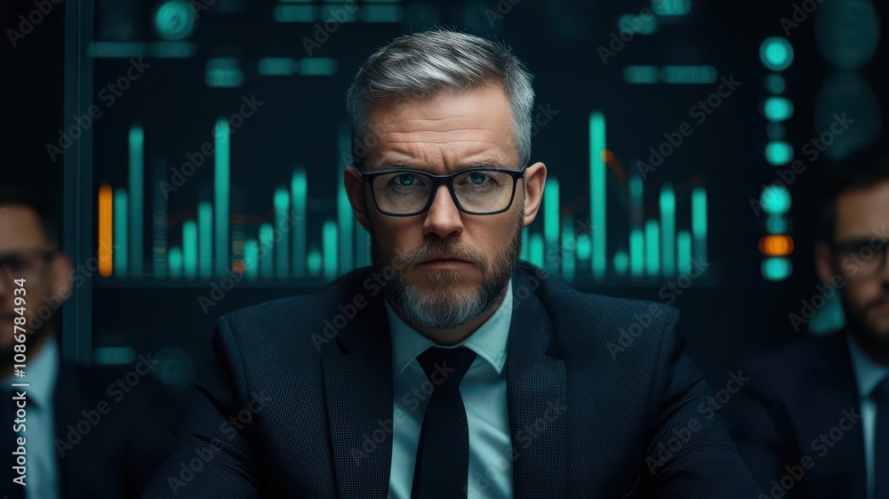 cost of capital concept. Financial consultant discussing risk-adjusted capital costs and growth forecasts with a team cost of capital concept. Financial consultant discussing risk-adjusted capital costs and growth forecasts with a team
