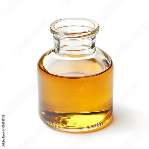 Glucose syrup isolated on a white background, close up photo