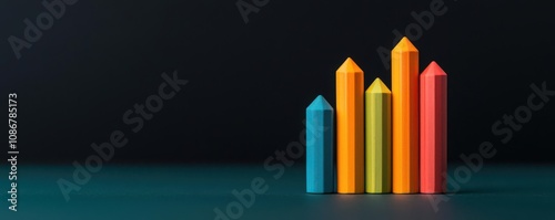 economic risk concept. Bar chart comparing equity market performance during high-volatility recession periods, Bar chart of equity performance in volatile recessions, Bright and structured