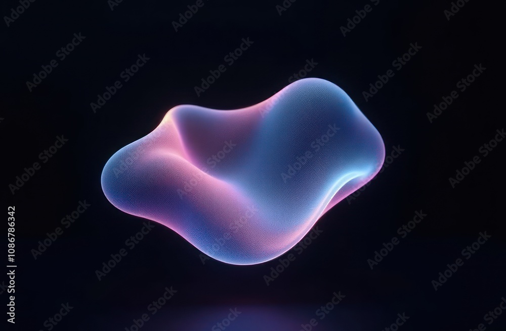 light blue and pink abstract shape on black background light blue and pink abstract shape on black background