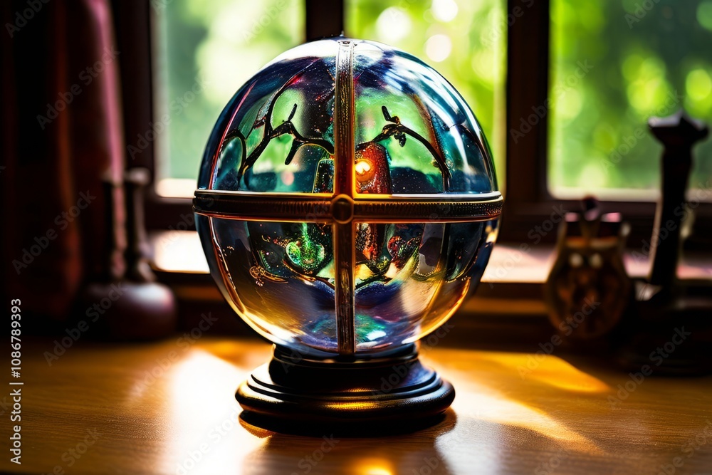 magic ball toy used for fortune telling or seeking advice with a