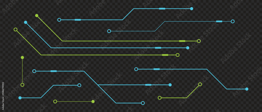 Printed circuit board. Abstract futuristic circuit board. Hi tech digital circuit board. Futuristic technology design elements. Vector illustration Printed circuit board. Abstract futuristic circuit board. Hi tech digital circuit board. Futuristic technology design elements. Vector illustration