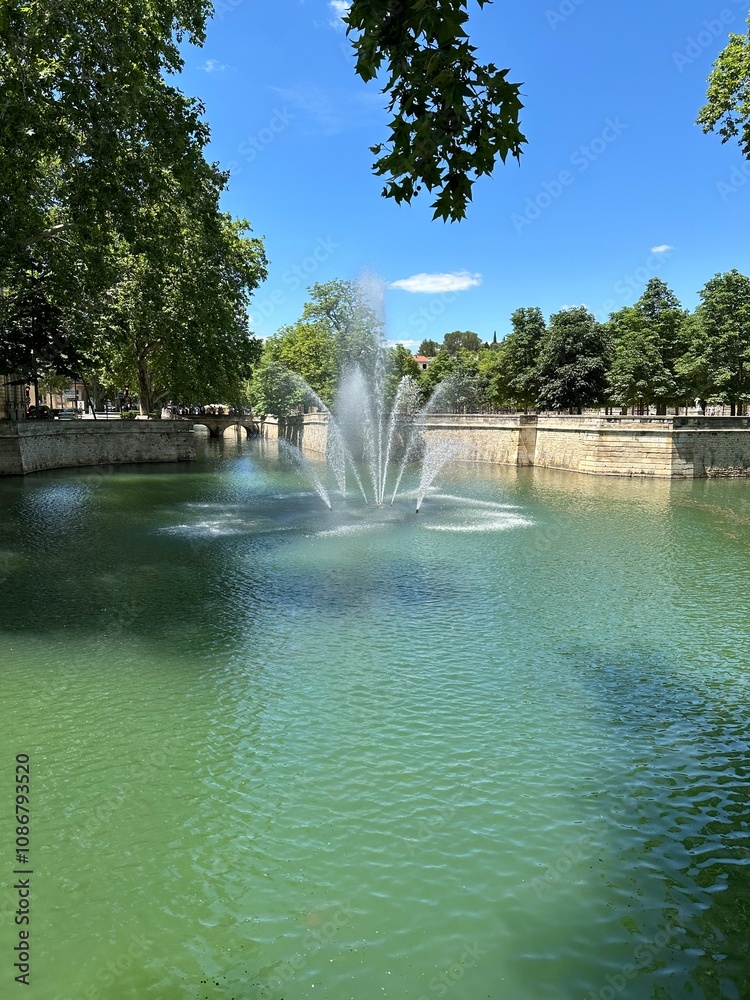 Fountain in Nimes Fountain in Nimes