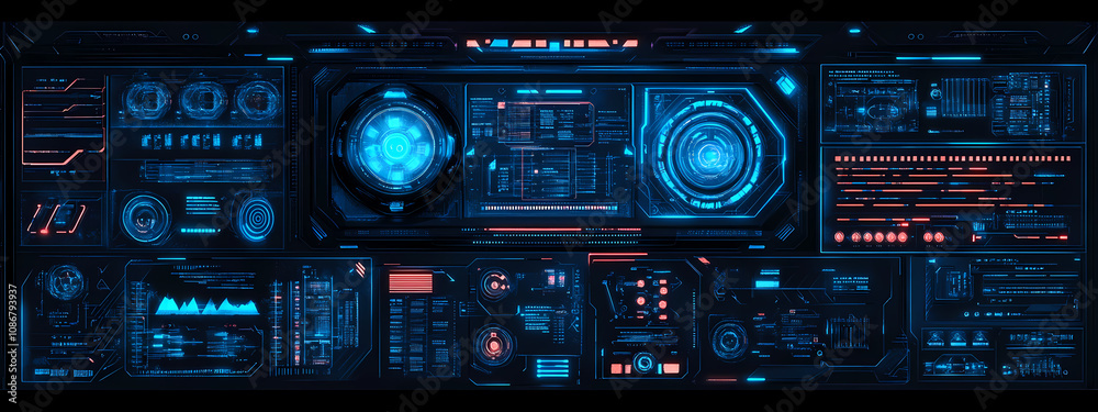 Fototapeta premium Futuristic Tech Interface