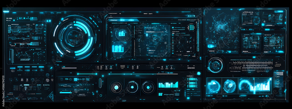 Fototapeta premium Futuristic Tech Interface