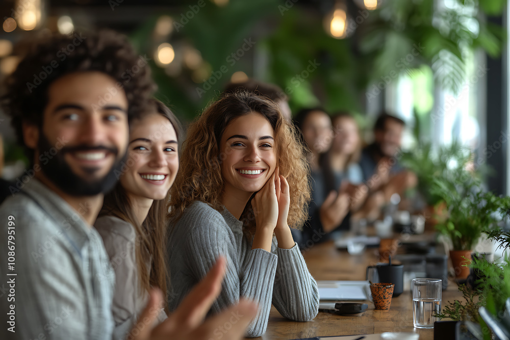 A diverse team of employees celebrating the hiring of a new team member, creating a welcoming and positive atmosphere in a bright office.
Keywords
Копировать код
A diverse team of employees celebrating the hiring of a new team member, creating a welcoming and positive atmosphere in a bright office.
Keywords
Копировать код