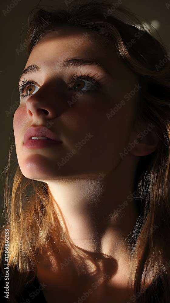 Dramatic Portrait Study with Captivating Mood and Lighting Dramatic Portrait Study with Captivating Mood and Lighting
