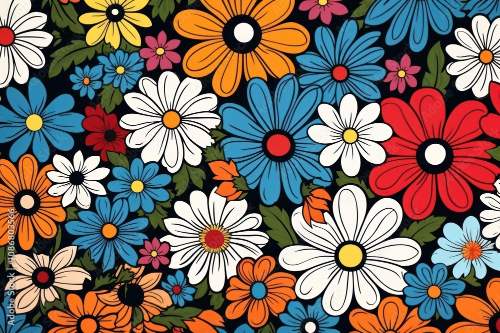 Flower power pattern flower wallpaper daisy. Flower power pattern flower wallpaper daisy.