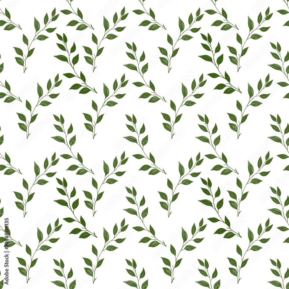 Leaves Big Seamless Pattern Design