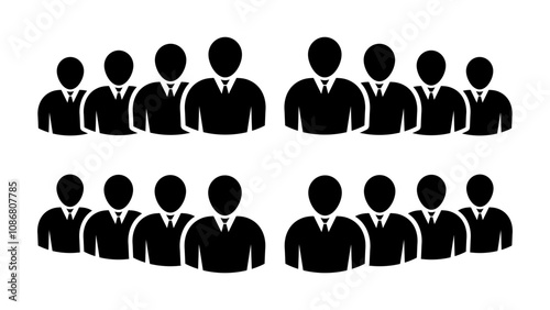 Symbol, ikona ludzi. Plik wektorowy.