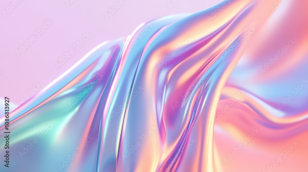 Flowing pastel-colored silk waves in shades of pink, blue, and purple, creating a smooth, elegant abstract background. Flowing pastel-colored silk waves in shades of pink, blue, and purple, creating a smooth, elegant abstract background.