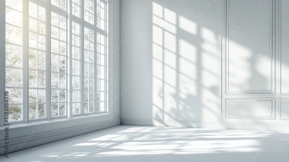Sunlit Interior with Large Windows Sunlit Interior with Large Windows