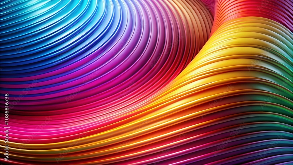 Fototapeta premium Elegant Round Wave Line Texture Abstract Pattern Background Design Template for Modern Digital Art and Creative Projects in High Resolution and Versatile Color Palettes