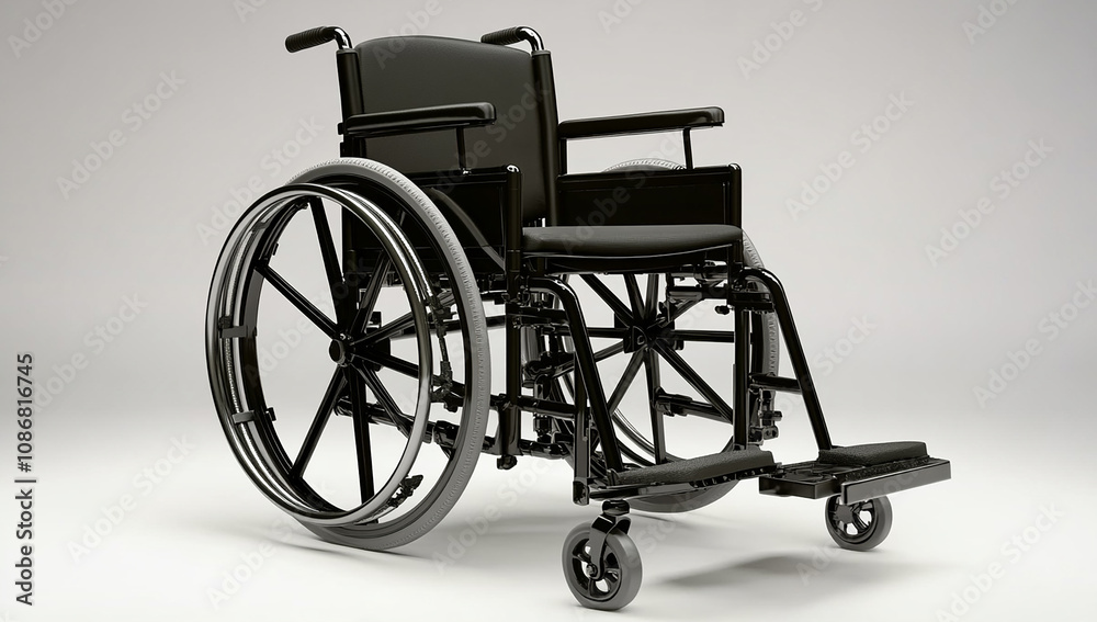 Fototapeta premium A wheelchair on a white background