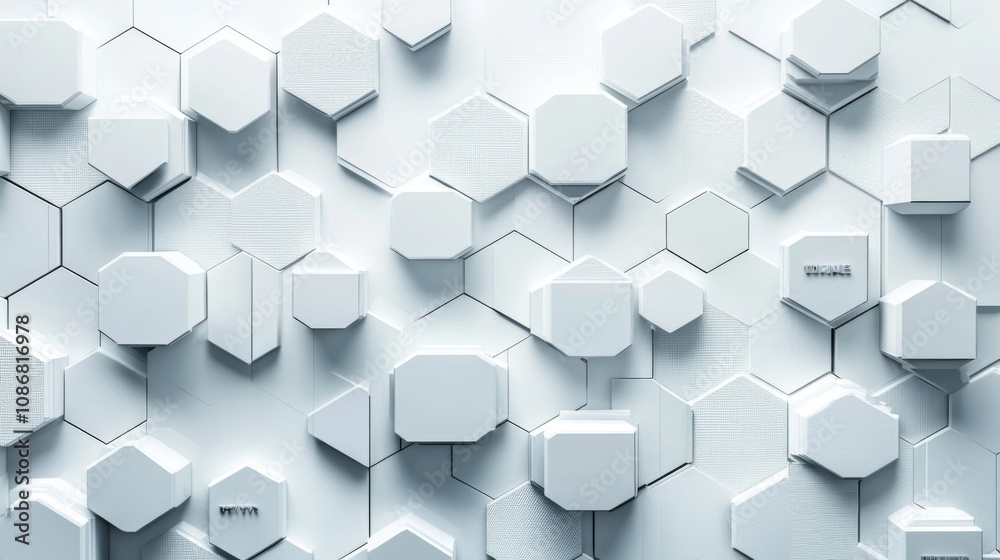 Hexagonal 3D Patterned Wall Hexagonal 3D Patterned Wall