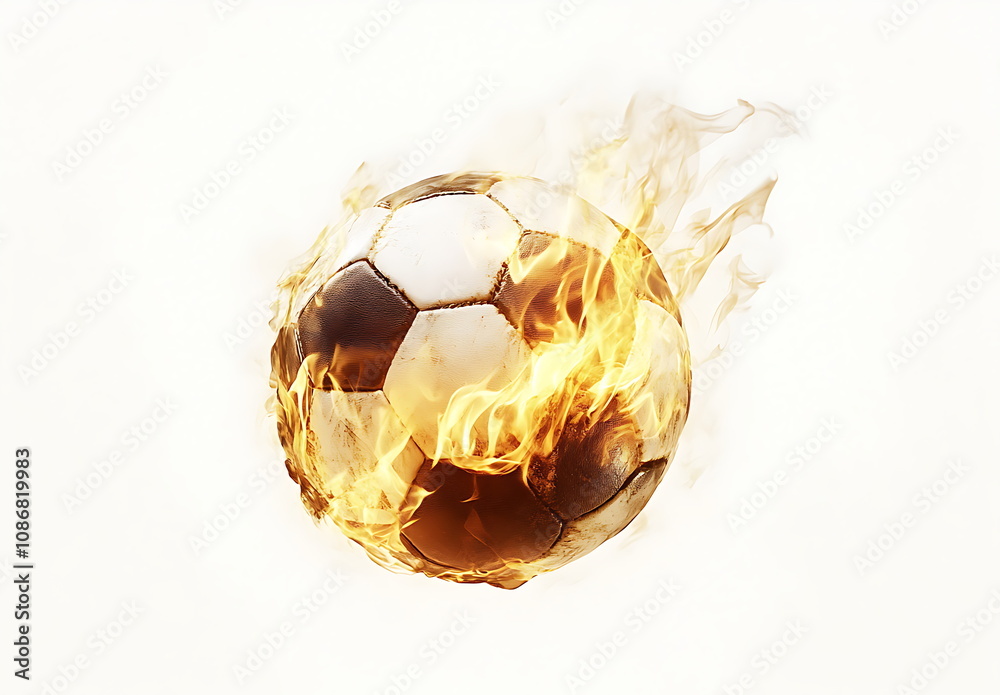 custom made wallpaper toronto digitalSoccer ball on fire isolated on a white background